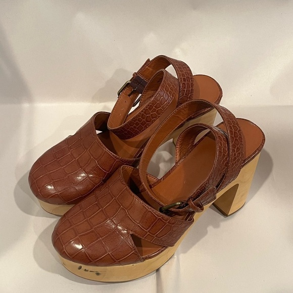 Matisse Rich brown sunset clog block heel was sold by Free People size 7 - Picture 5 of 12